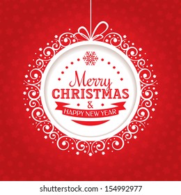 Christmas greeting card vector illustration