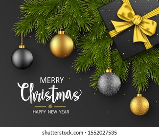 Christmas greeting card. Vector illustration