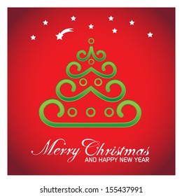 Christmas Greeting Card - Vector Illustration, Graphic Design Editable For Your Design.