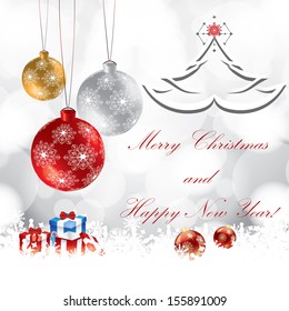 Christmas Greeting Card vector illustration