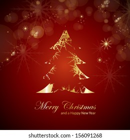 Christmas Greeting Card - Vector Illustration, Graphic Design Editable For Your Design.