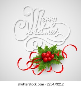 Christmas greeting card. Vector illustration