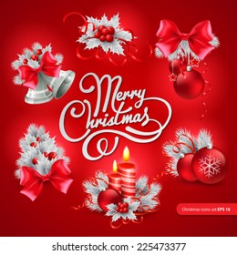Christmas greeting card. Vector illustration