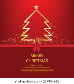 Christmas Greeting Card. Vector illustration.