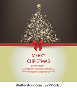 Christmas Greeting Card. Vector illustration.
