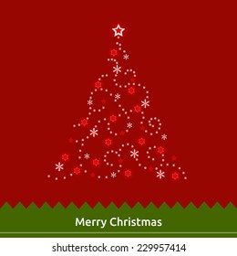 Christmas Greeting Card - Vector Illustration