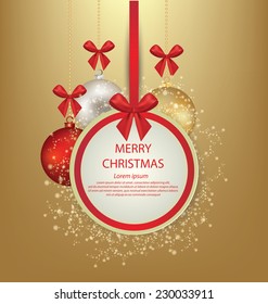 Christmas Greeting Card. Vector illustration.