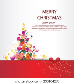 Christmas Greeting Card. Vector Illustration.