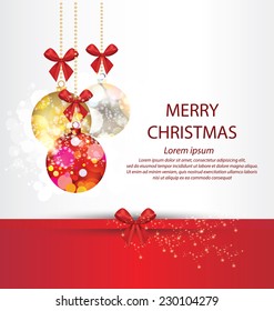 Christmas Greeting Card. Vector illustration.