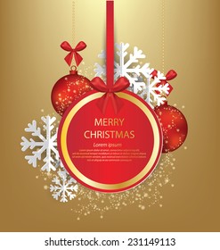 Christmas Greeting Card. Vector illustration.