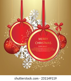 Christmas Greeting Card. Vector illustration.