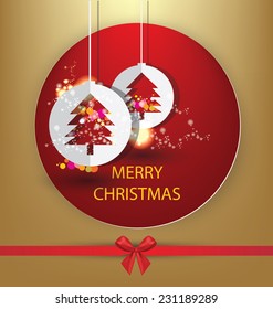 Christmas Greeting Card. Vector illustration.