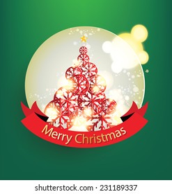 Christmas Greeting Card. Vector illustration.