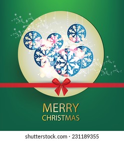 Christmas Greeting Card. Vector illustration.