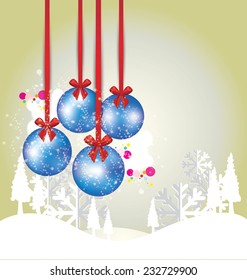 Christmas Greeting Card. Vector illustration.