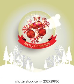 Christmas Greeting Card. Vector illustration.