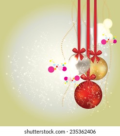 Christmas Greeting Card. Vector illustration.