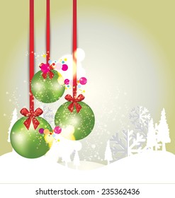 Christmas Greeting Card. Vector illustration.