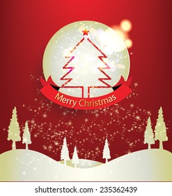 Christmas Greeting Card. Vector illustration.