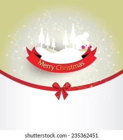 Christmas Greeting Card. Vector illustration.