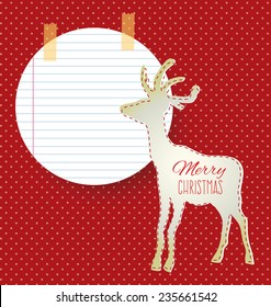 Christmas Greeting Card. Vector illustration.