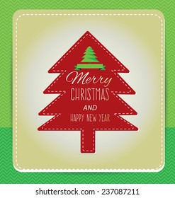 Christmas Greeting Card. Vector illustration.