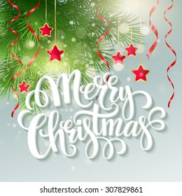 Christmas greeting card. Vector illustration EPS 10