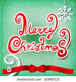 Christmas greeting card, vector illustration