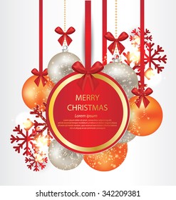 Christmas Greeting Card. Vector illustration.