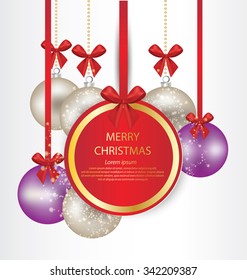 Christmas Greeting Card. Vector illustration.
