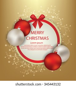 Christmas Greeting Card. Vector illustration.