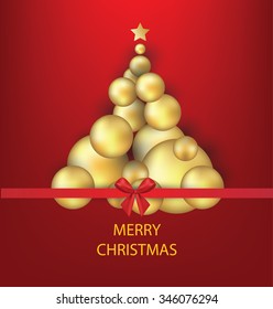 Christmas Greeting Card. Vector illustration.