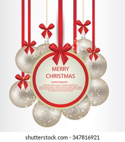 Christmas Greeting Card. Vector illustration.