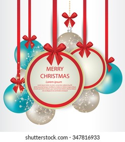 Christmas Greeting Card. Vector illustration.