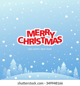 Christmas greeting card. Vector illustration