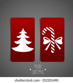 Christmas Greeting Card, vector illustration.