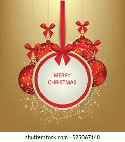 Christmas Greeting Card. Vector illustration.