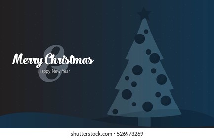 Christmas greeting card. Vector illustration