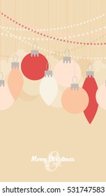 Christmas greeting card. Vector illustration
