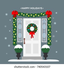 Christmas greeting card. Vector illustration