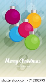 Christmas greeting card. Vector illustration