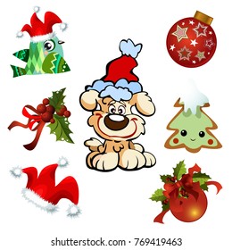 Christmas Greeting Card. Vector New Year posters. Merry Christmas banners