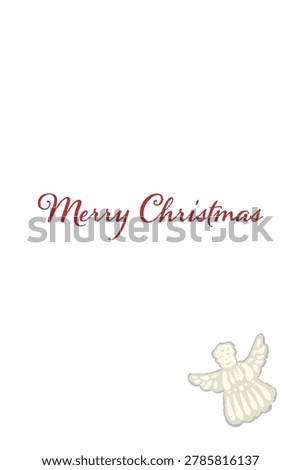 Christmas greeting card vertical template with sitting dove ornament illustration