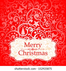 Christmas Greeting Card. Vintage background. vector illustration 