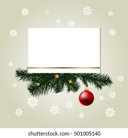 Christmas greeting card. Winter background for you design.