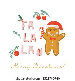 Christmas Greeting Card with winter elements. Merry holidays. Template for New 2020 Year Cards, Scrapbooking, Stickers, Planner, Invitations.