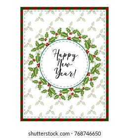  Christmas greeting card.Christmas template, design.Happy New Year! Vector illustration.