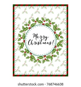  Christmas greeting card.Christmas template, design.Merry Christmas! Vector illustration.
