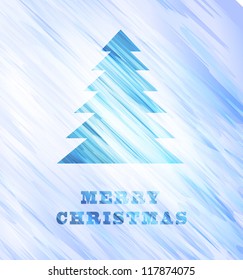 Christmas Greeting Card/Merry Christmas /Christmas tree and  winter background