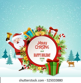 Christmas greeting card,vector